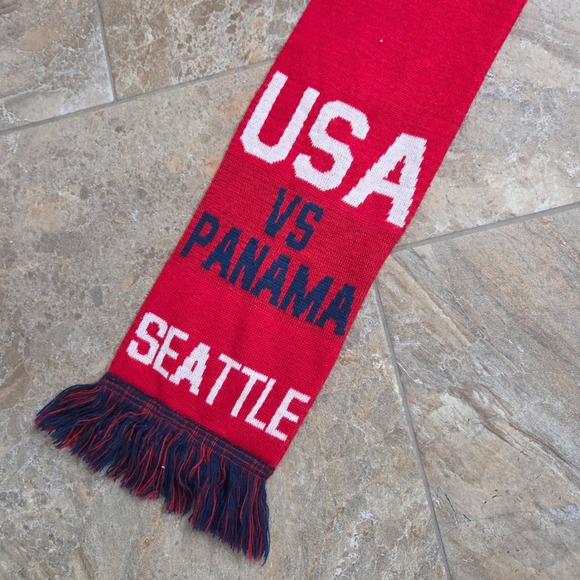 US Mens Soccer Scarf Centennial 1913 2013 USA vs Panama Seattle - Picture 7 of 8